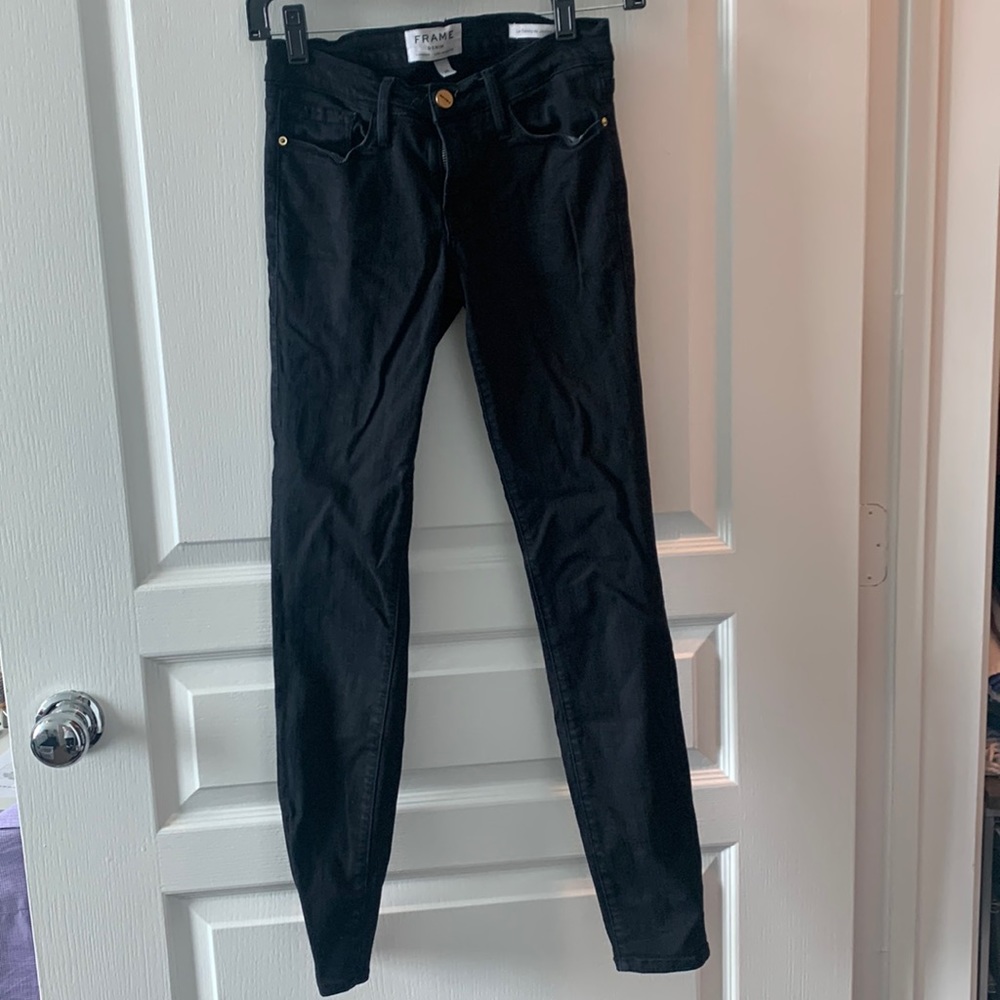 Frame Le Skinny de Jeanne Jeans - Black - Size 24